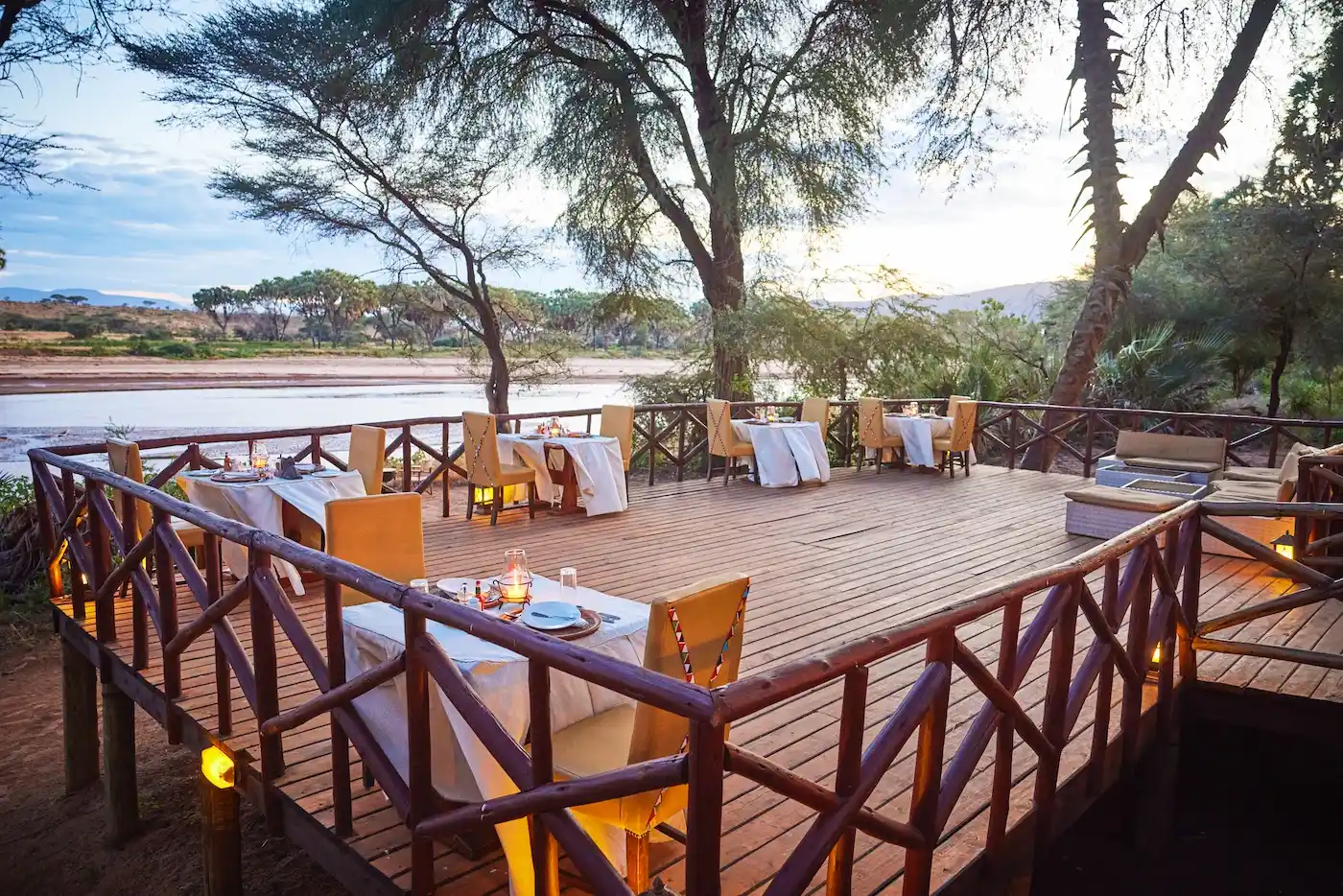 Samburu Camp — Riverside Dining Deck